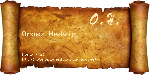 Orosz Hedvig névjegykártya